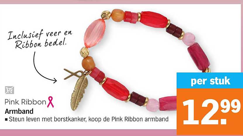 Pink Ribbon Armband