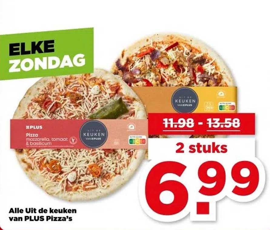 Pizza mozzarella, tomaat & basilicum