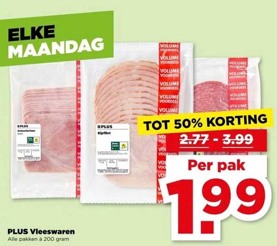 PLUS Vleeswaren - Tot 50% korting!