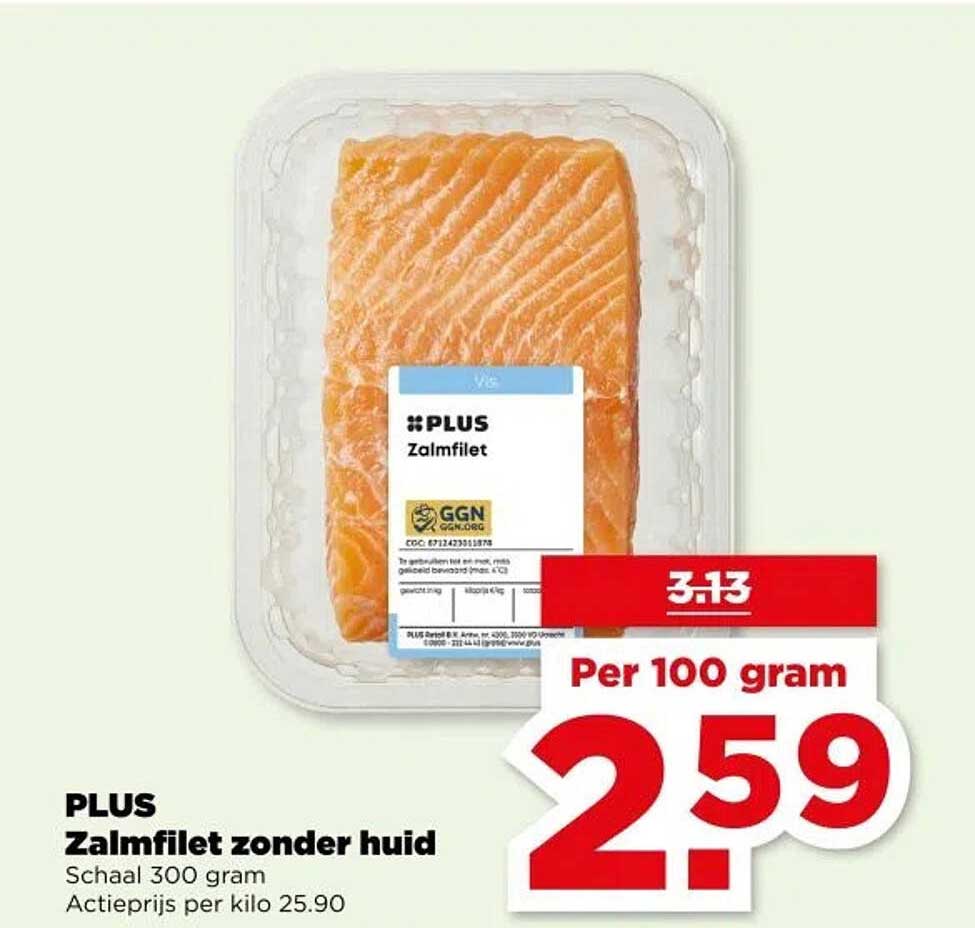 PLUS Zalmfilet zonder huid