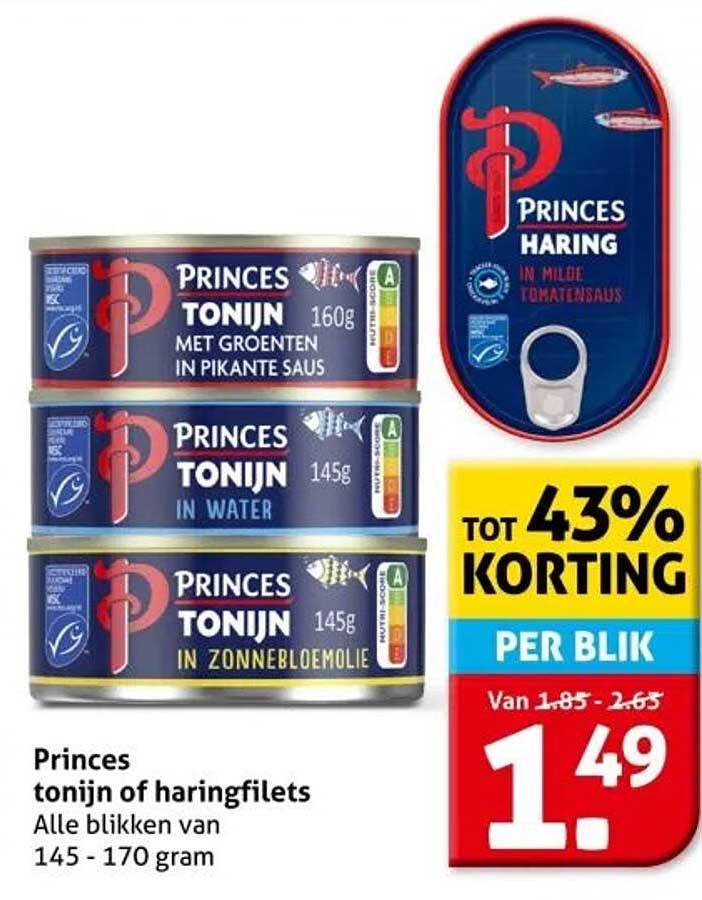 Princes tonijn of haringfilets