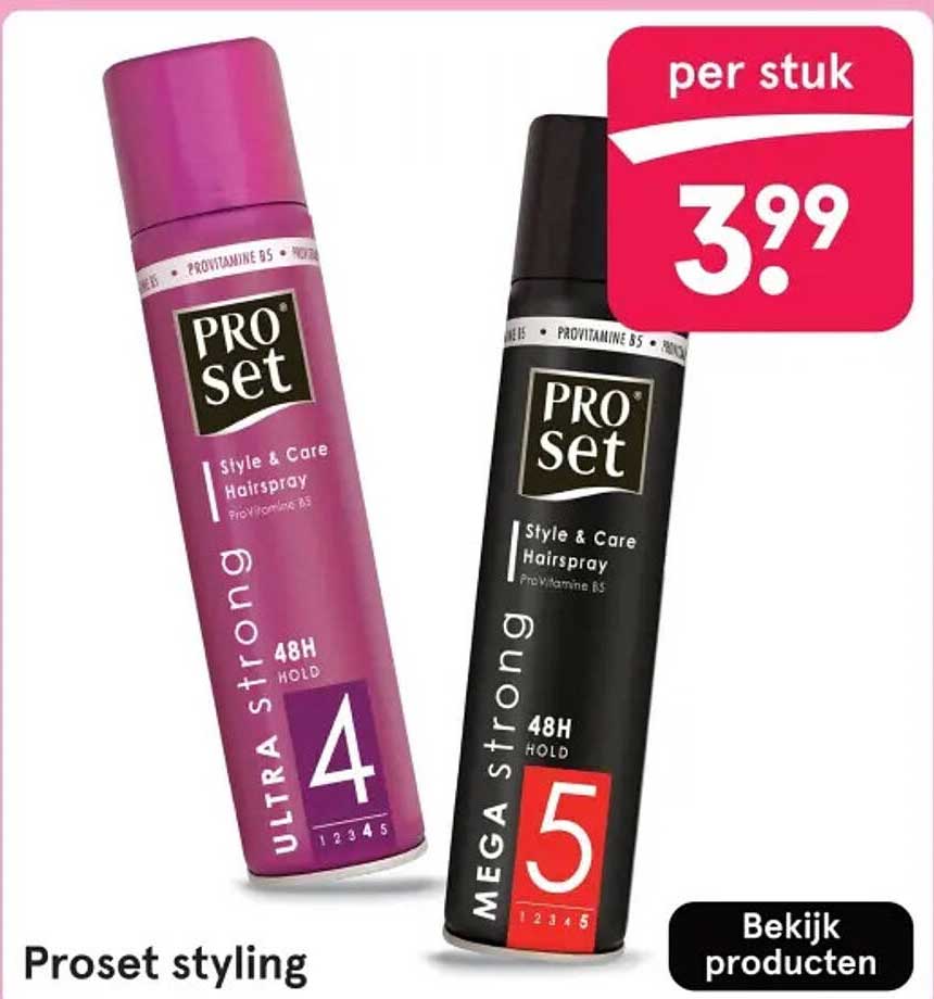 Proset styling haarlak per stuk 3,99