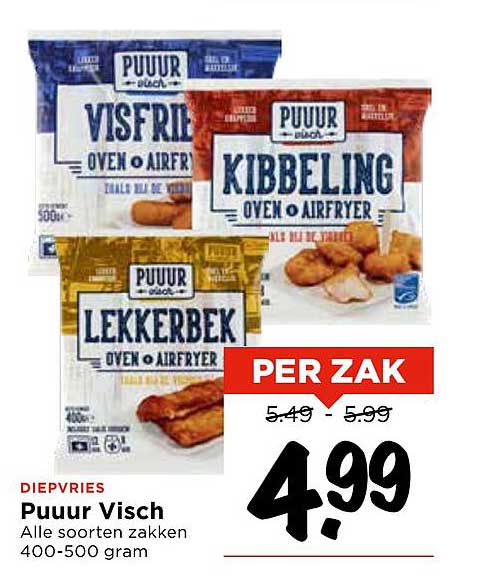 Puur Visch - Alle soorten zakken 400-500 gram