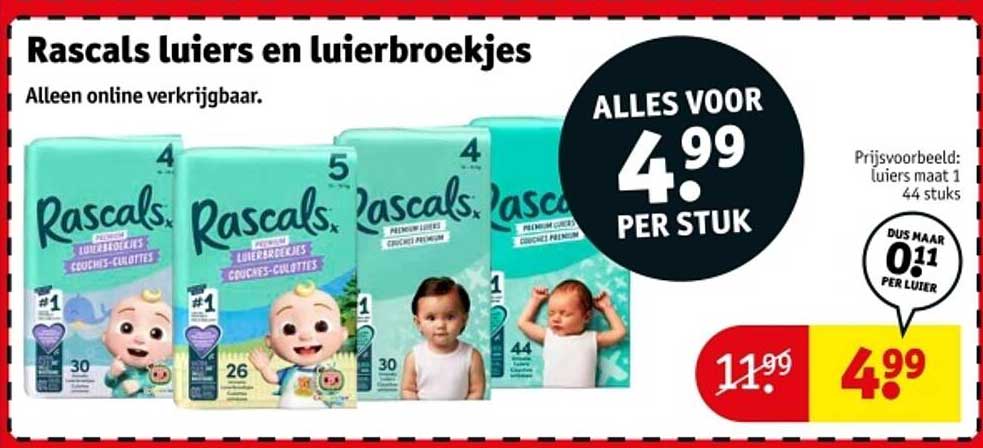 Rascals luiers en luierbroekjes