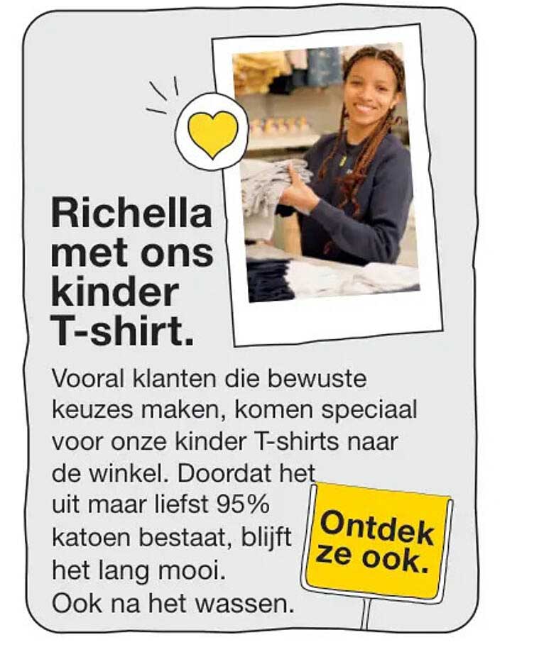 Richella met ons kinder T-shirt.
