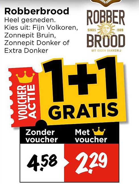 Robberbrood Heel gesneden