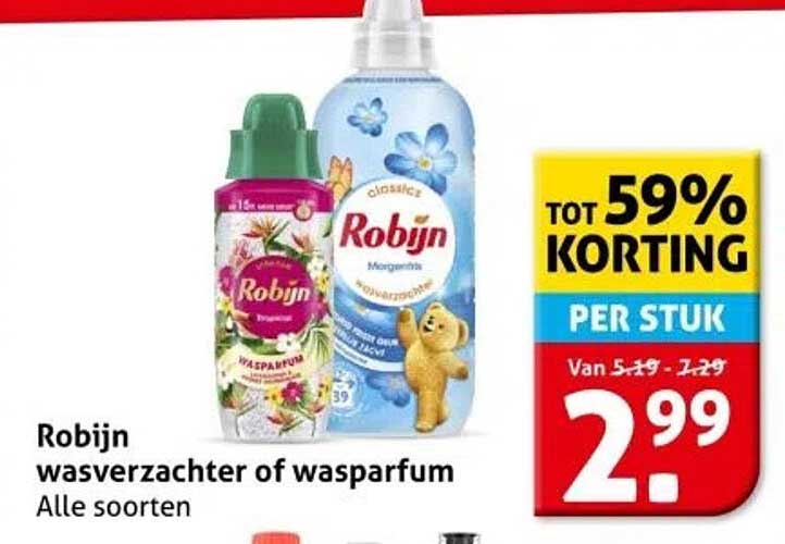 Robijn wasverzachter of wasparfum