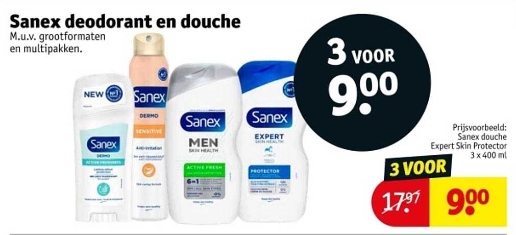 Sanex deodorant en douche