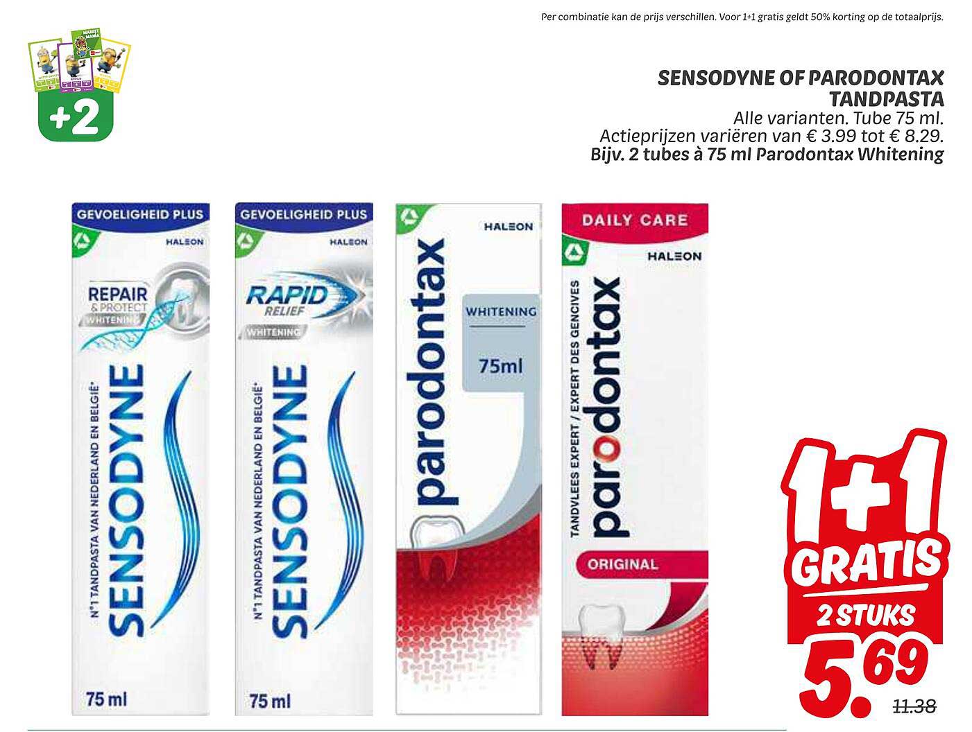 SENSODYNE OF PARODONTAX TANDPASTA