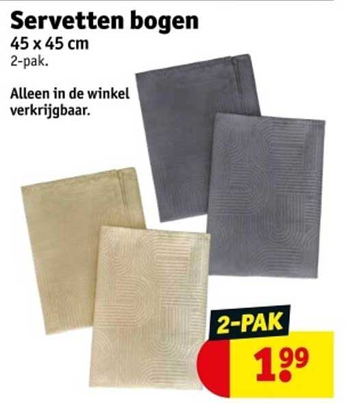 Servetten bogen 2-pak