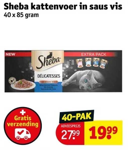 Sheba kattenvoer in saus vis 40 x 85 gram