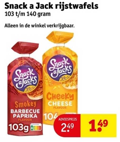 Snack a Jack rijstwafels 103 t/m 140 gram