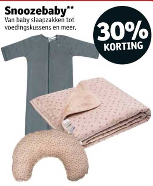 Snoozebaby** Van baby slaapzakken tot voedingskussens en meer.