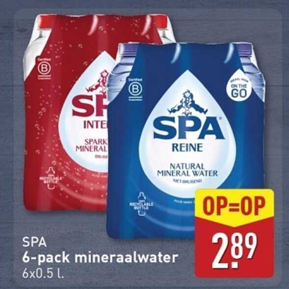 SPA 6-pack mineraalwater 6x0.5 l.