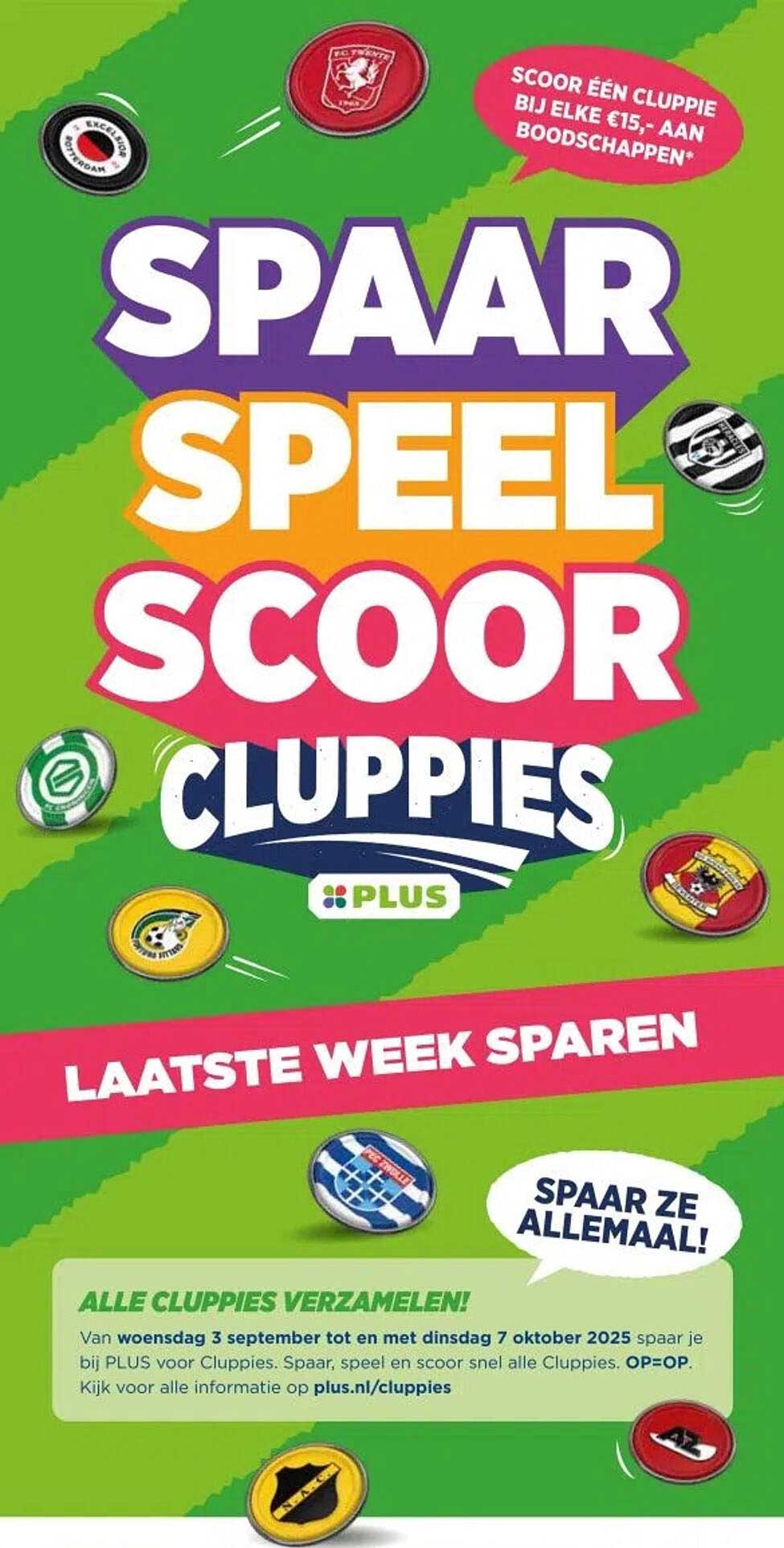 SPAAAR SPEEL SCOOR CLUPPIES