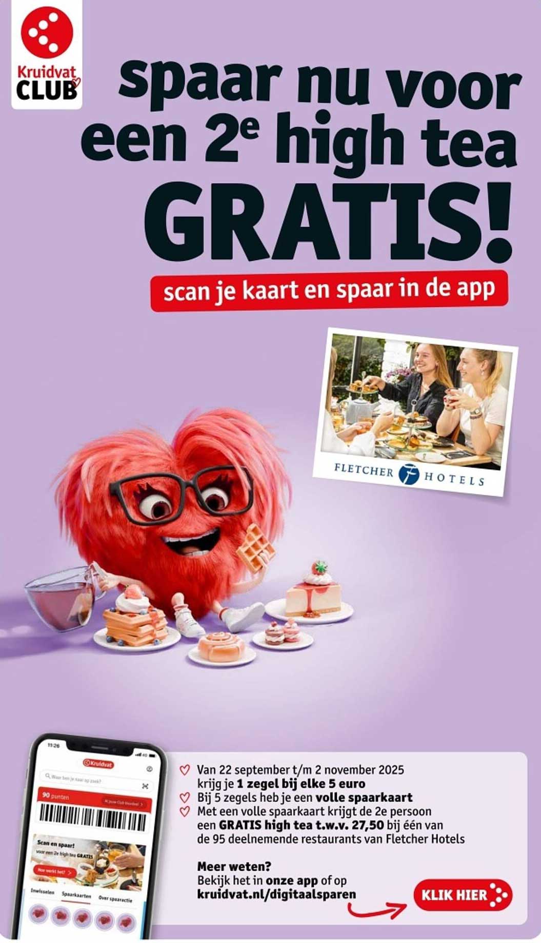 spaar nu voor een 2e high tea GRATIS!