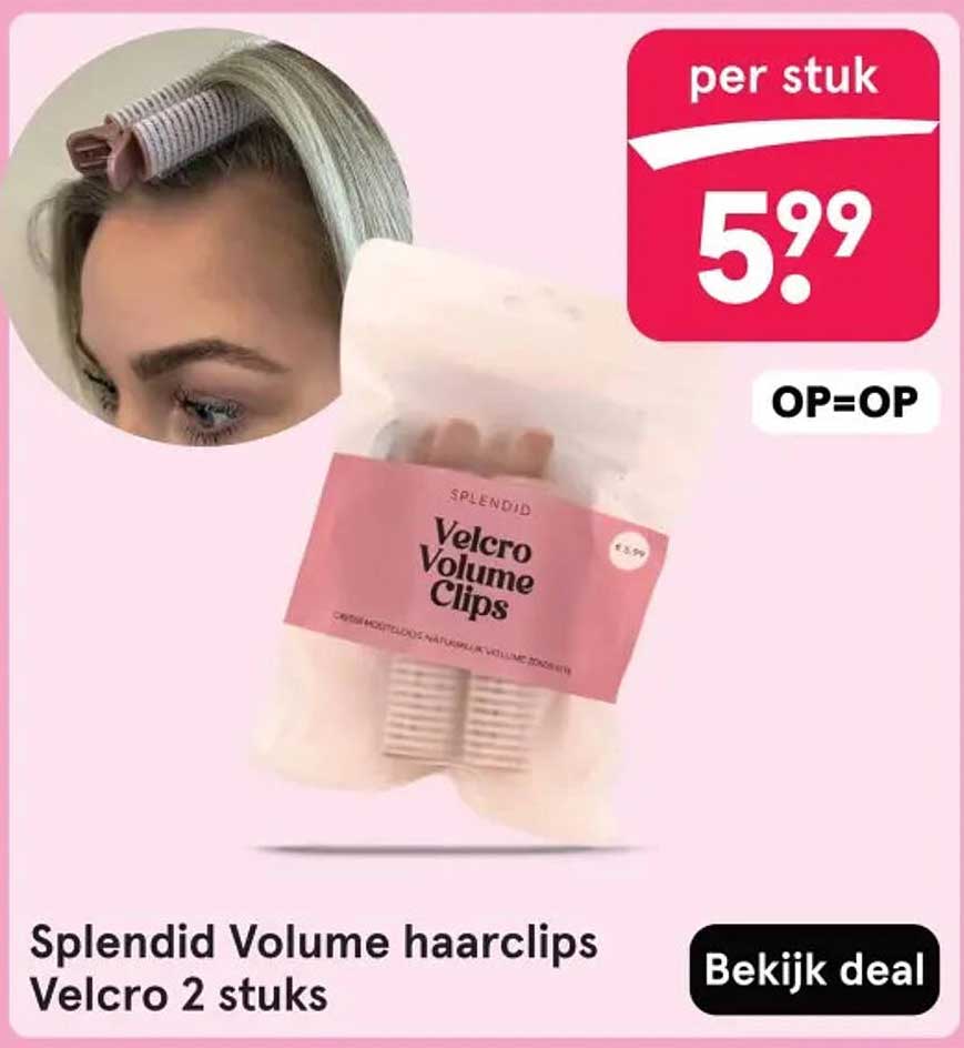 Splendid Volume haarclips Velcro 2 stuks