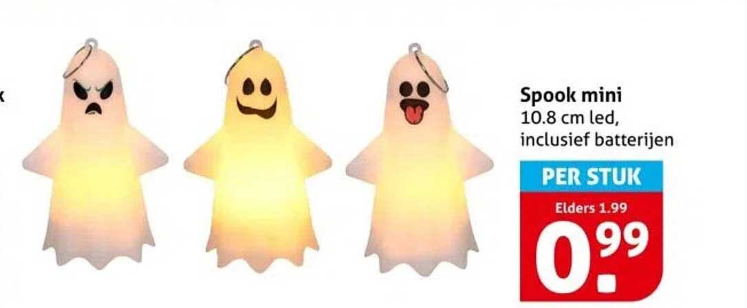 Spook mini 10.8 cm led, inclusief batterijen