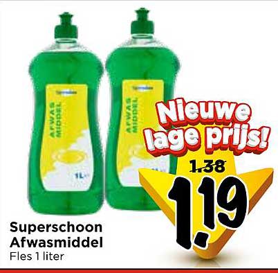 Superschoon Afwasmiddel Fles 1 liter