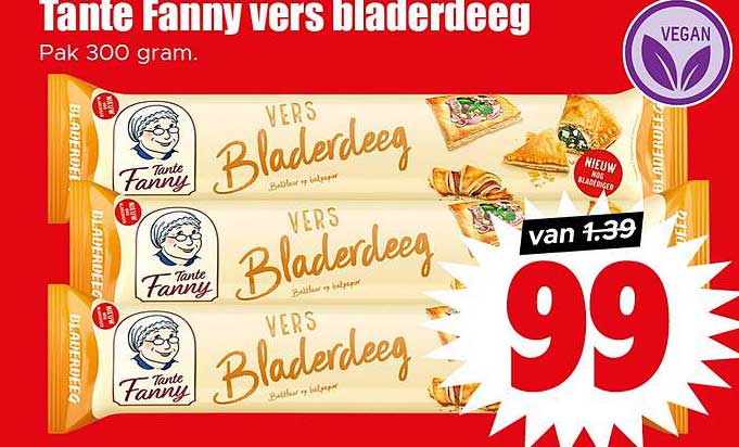 Tante Fanny vers bladerdeeg