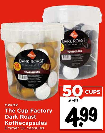 The Cup Factory Dark Roast Koffiecapsules Emmer 50 capsules