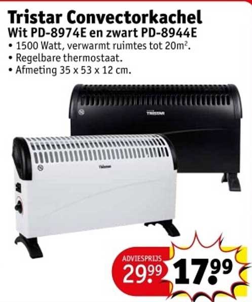 Tristar Convectorkachel Wit PD-8974E en zwart PD-8944E