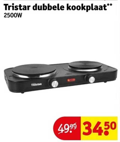 Tristar dubbele kookplaat** 2500W