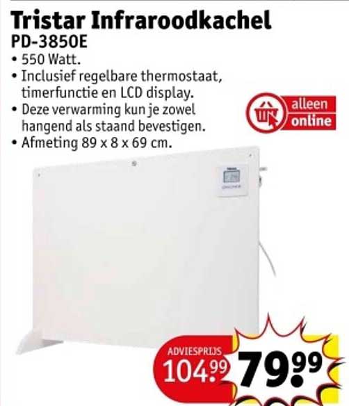 Tristar Infraroodkachel PD-3850E