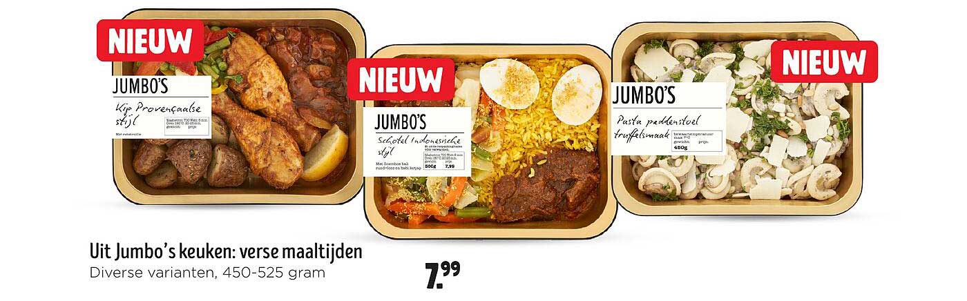 Uit Jumbo’s keuken: verse maaltijden