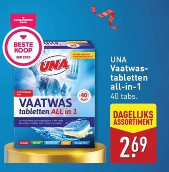 UNA Vaatwastabletten all-in-1 40 tabs