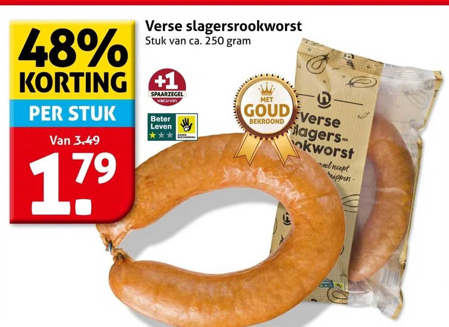Verse slagersrookworst