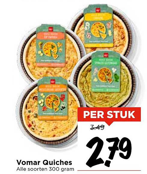 Vomar Quiches Alle soorten 300 gram