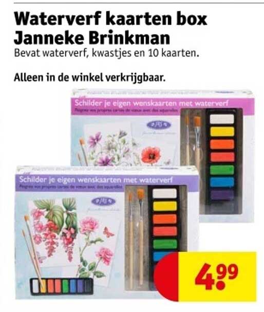 Waterverf kaarten box Janneke Brinkman