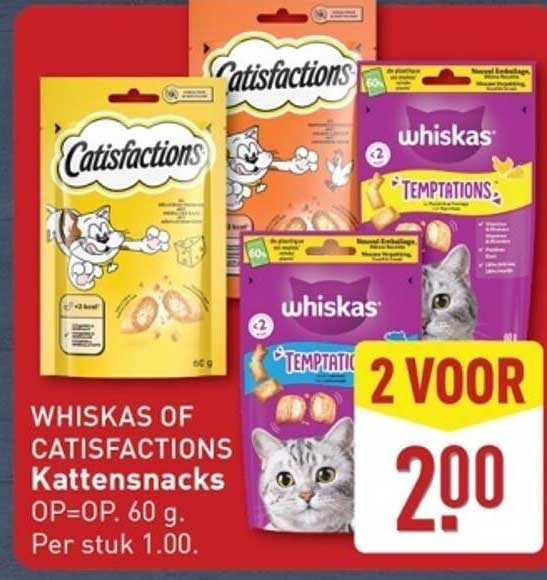 WHISKAS OF CATISFACTIONS Kattensnacks