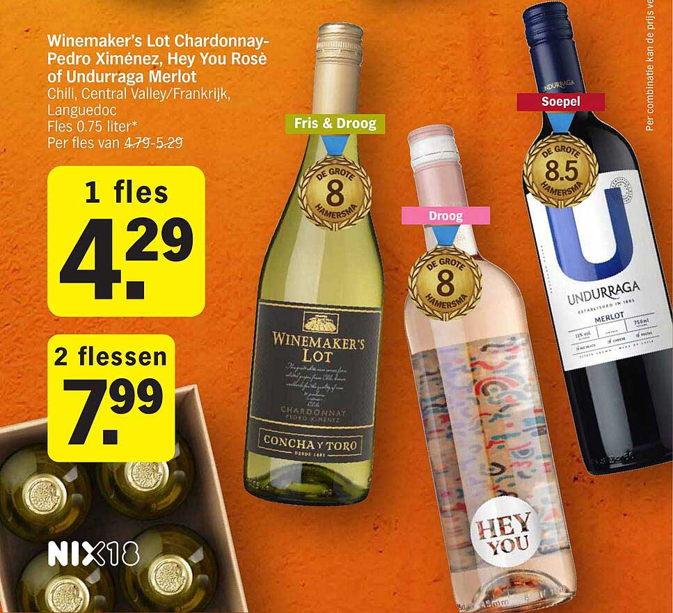 Winemaker's Lot Chardonnay-Pedro Ximénez, Hey You Rosé of Undurraga Merlot