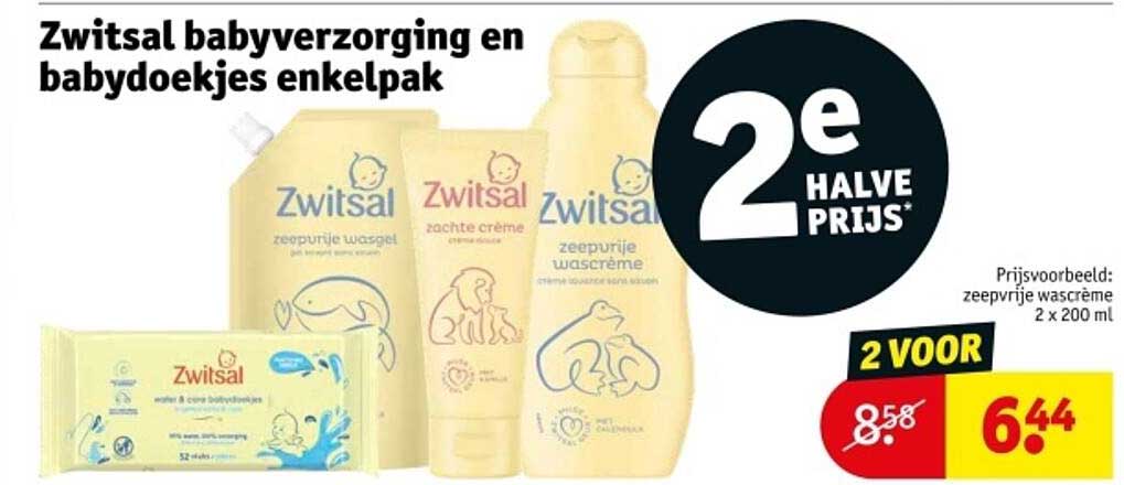 Zwitsal babyverzorging en babydoekjes enkelpak