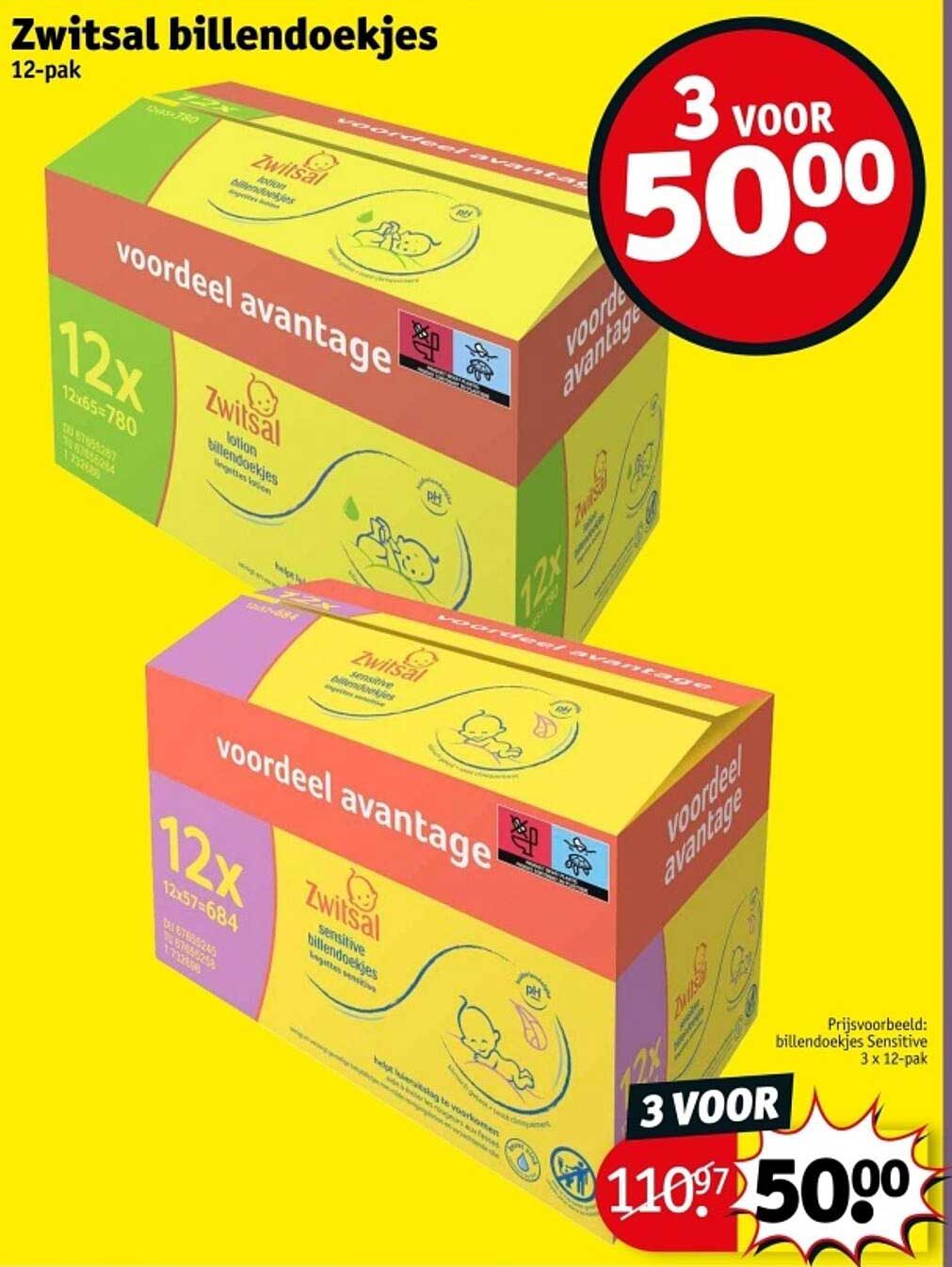 Zwitsal billendoekjes 12-pak