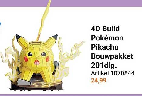 4D Build Pokémon Pikachu Bouwpakket 201dlg. Artikel 1070844
