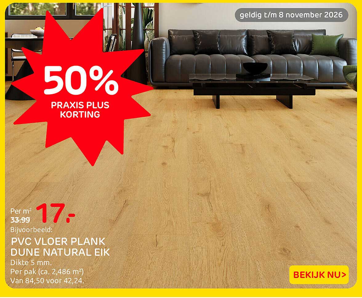 50% PRAXIS PLUS KORTING