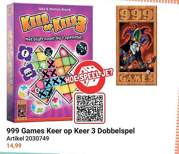 999 Games Keer op Keer 3 Dobbelspel