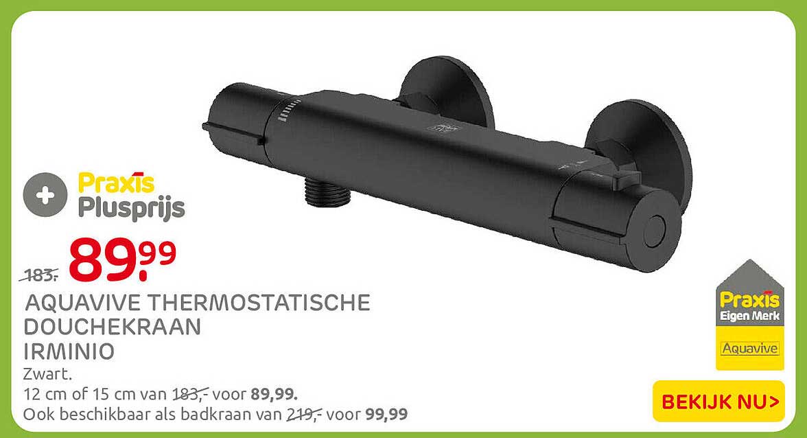 AQUAVIVE THERMOSTATISCHE DOUCHEKRAAN IRMINIO