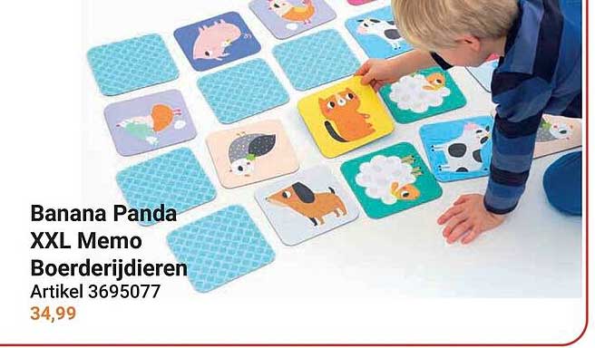 Banana Panda XXL Memo Boerderijdieren Artikel 3695077