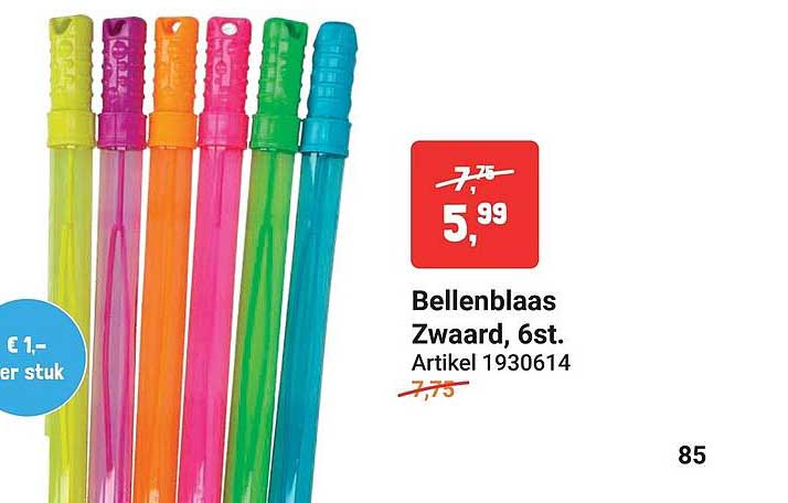 Bellenblaas Zwaard, 6st.