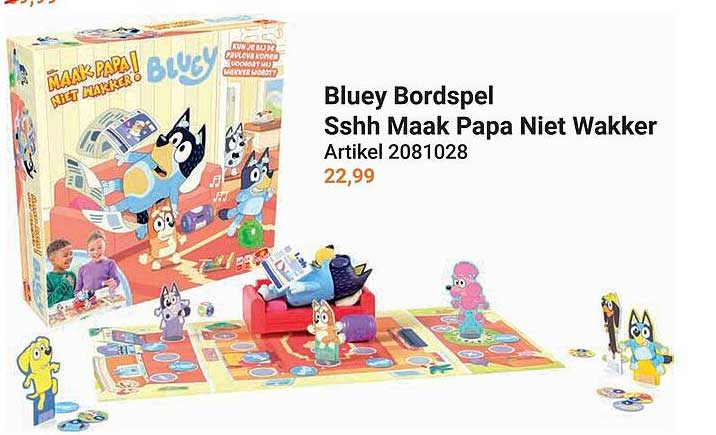 Bluey Bordspel Sssh Maak Papa Niet Wakker Artikel 2081028