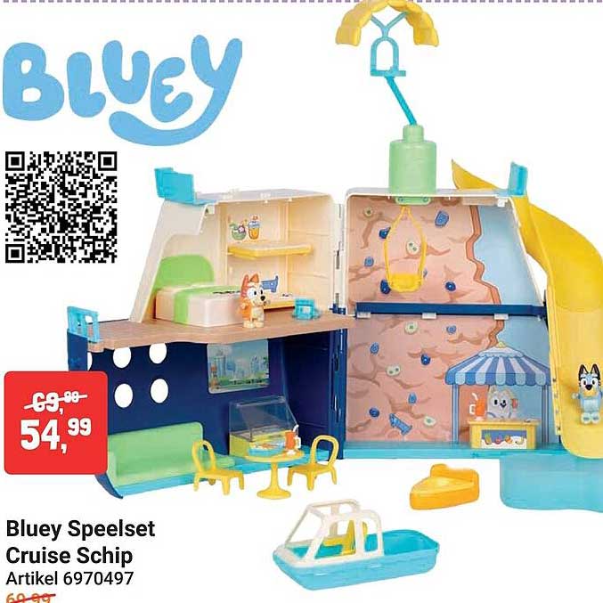 Bluey Speelset Cruise Schip