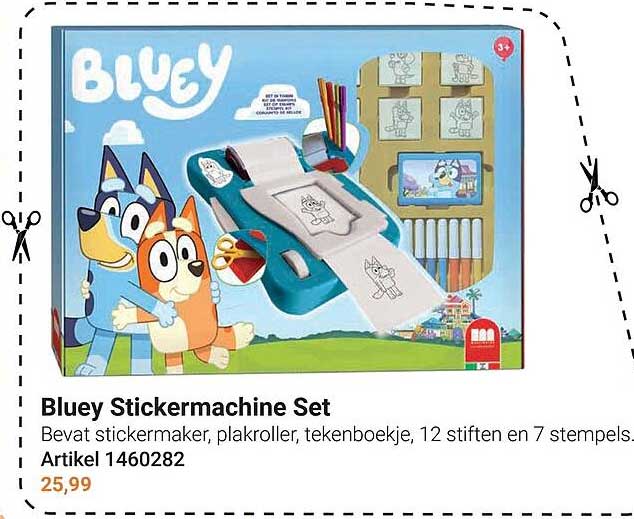 Bluey Stickermachine Set