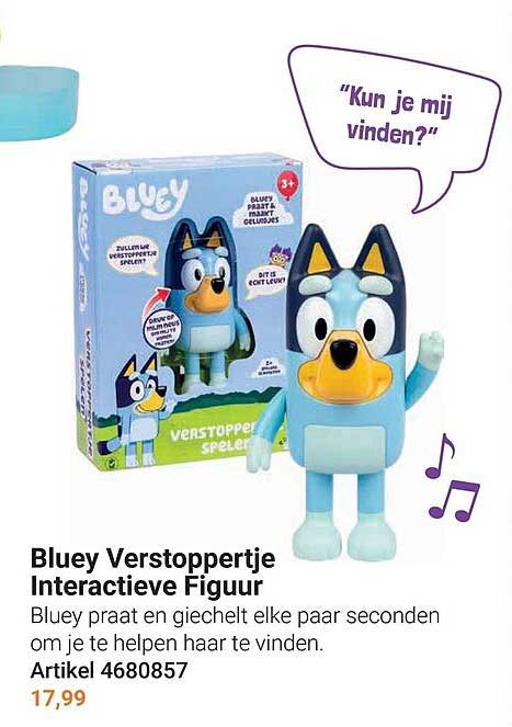 Bluey Verstoppertje Interactieve Figuur
