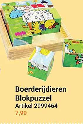 Boerderijdieren Blokpuzzel Artikel 2999464
