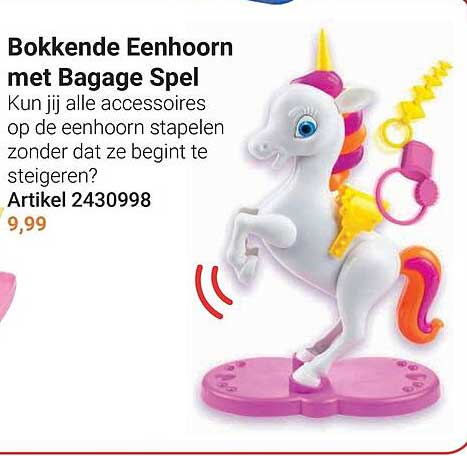 Bokkende Eenhoorn met Bagage Spel
