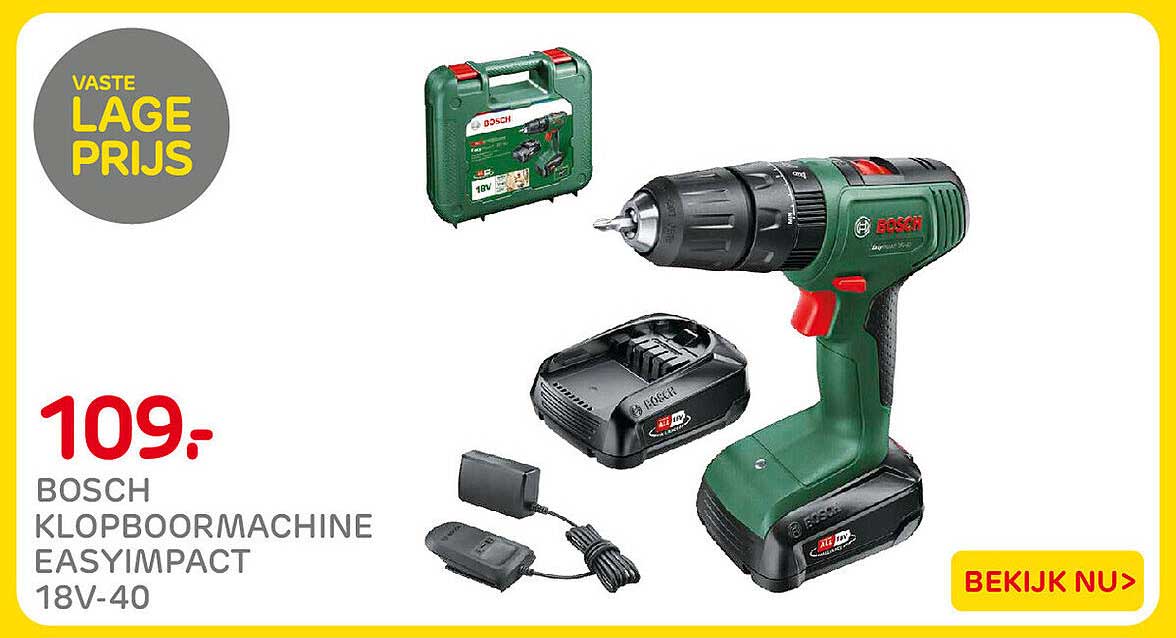 BOSCH KLOPBOORMACHINE EASYIMPACT 18V-40